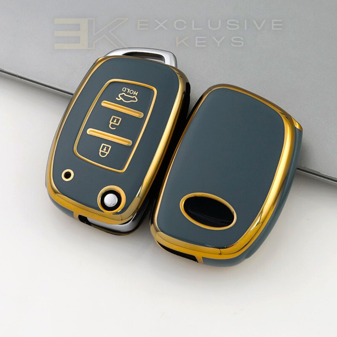 Funda para llave Hyundai – 3 botones (Maletero HOLD – Botón inferior)